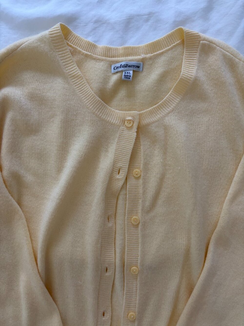 Butter Yellow Cardigan 2XL - Picture 2 of 2